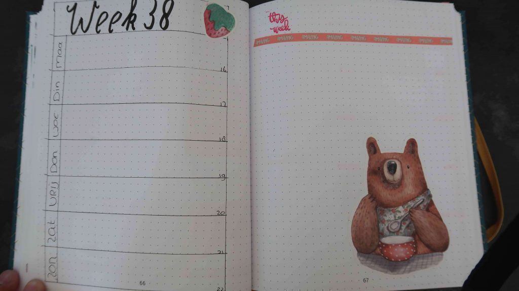 bullet journal, planner, diary September